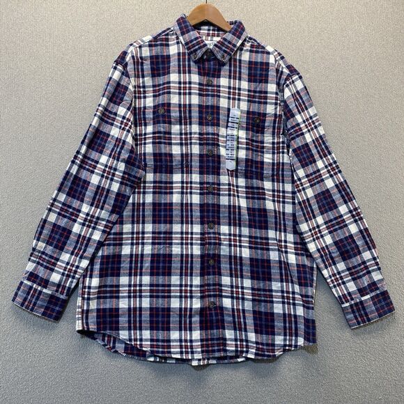 Duluth Trading Co Flannel Shirt Plaid Men's Large Tall - Picture 9 of 9